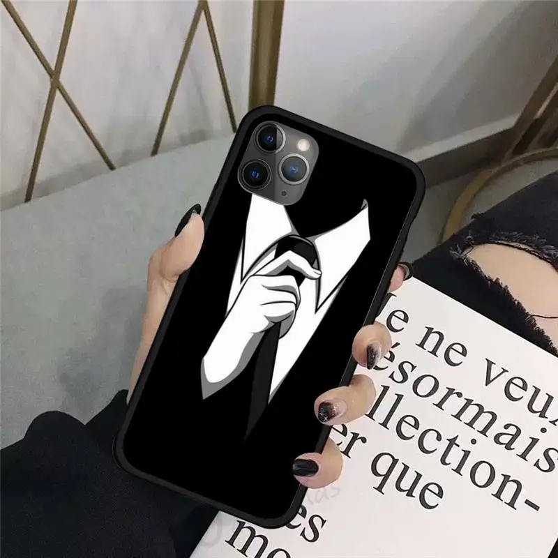 

man Suit shirt lion tie Phone Case For iphone 8 11 12 Redmi note 8 9 s huawei p 30 pro lite plus cover shell funda