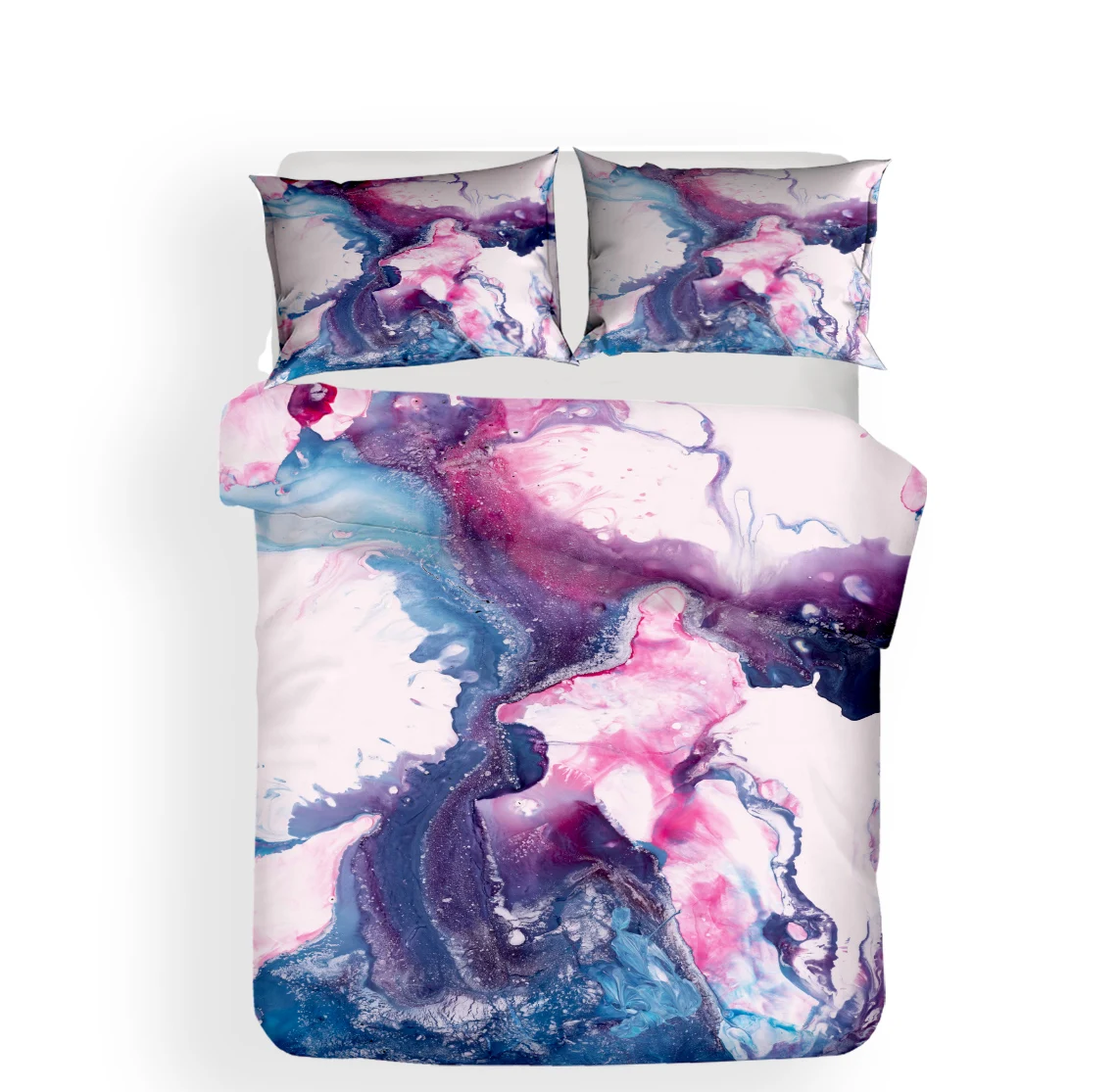 Комплект постельного белья с красочным 3D рисунком камней Королевский размер