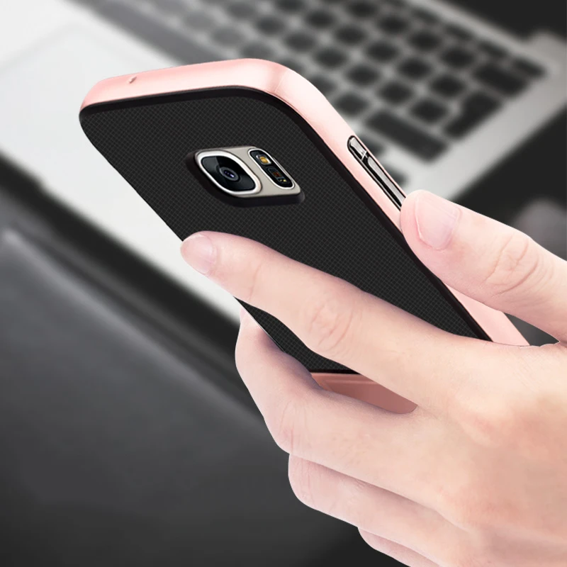 Абсолютно 3D Гибридный чехол для samsung Galaxy S7 подставка силиконовая крышка 5," TPU PC 360 полный защитный samsung S7 Galaxy ys7 Funda