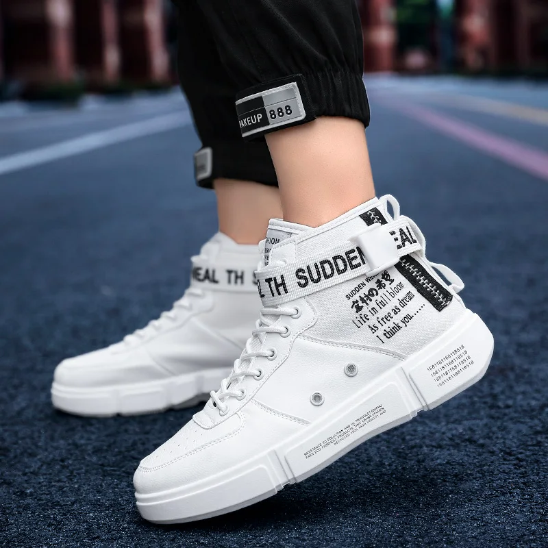 Мужская модная повседневная обувь высокие кроссовки весна-осень 2019 новая