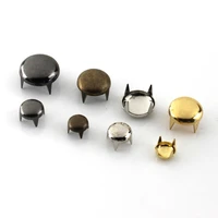 100sets metal round cap claw rivets studs leather craft bag belt garment shoes collar decor accessories 13 sizes