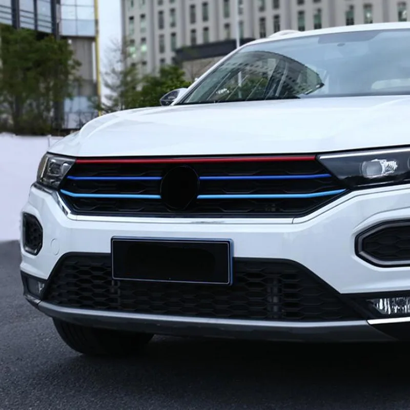 Tonlinker внешний передний гоночный гриль чехол наклейка для Volkswagen T ROC 2018 19 Стайлинг