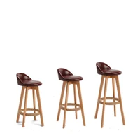 bar stool nordic modern minimalist home solid wood high stool bar stool bar chair leisure back chair stool