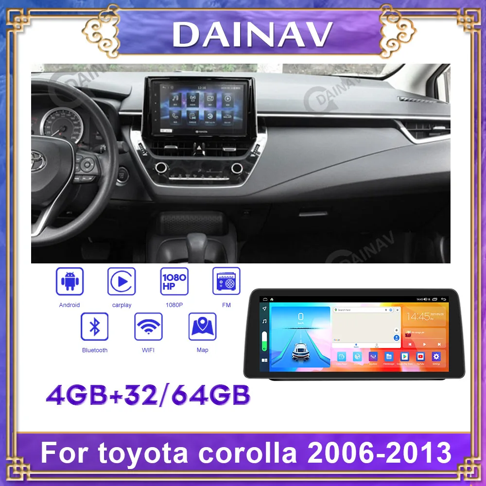 

Автомагнитола для toyota corolla 2006, 2007, 2008 -2013, Android, мультимедийный видеоплеер, GPS-навигатор, стерео