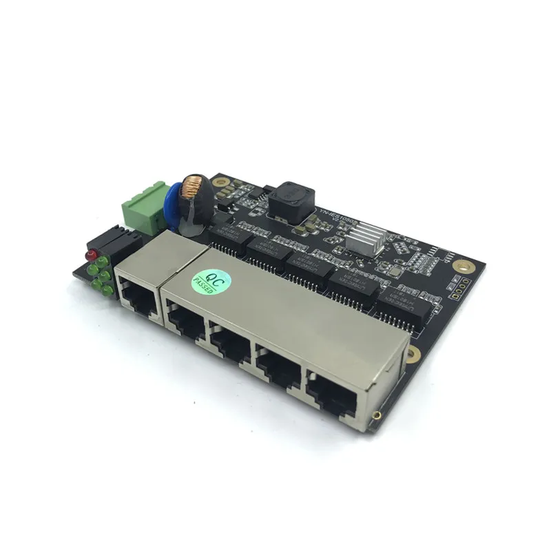 Промышленный Коммутатор Ethernet модуль 5 портов неуправляемый 100/1000 Мбит/с PCBA плата OEM Авто-зондирования порты PCBA материнская плата OEM