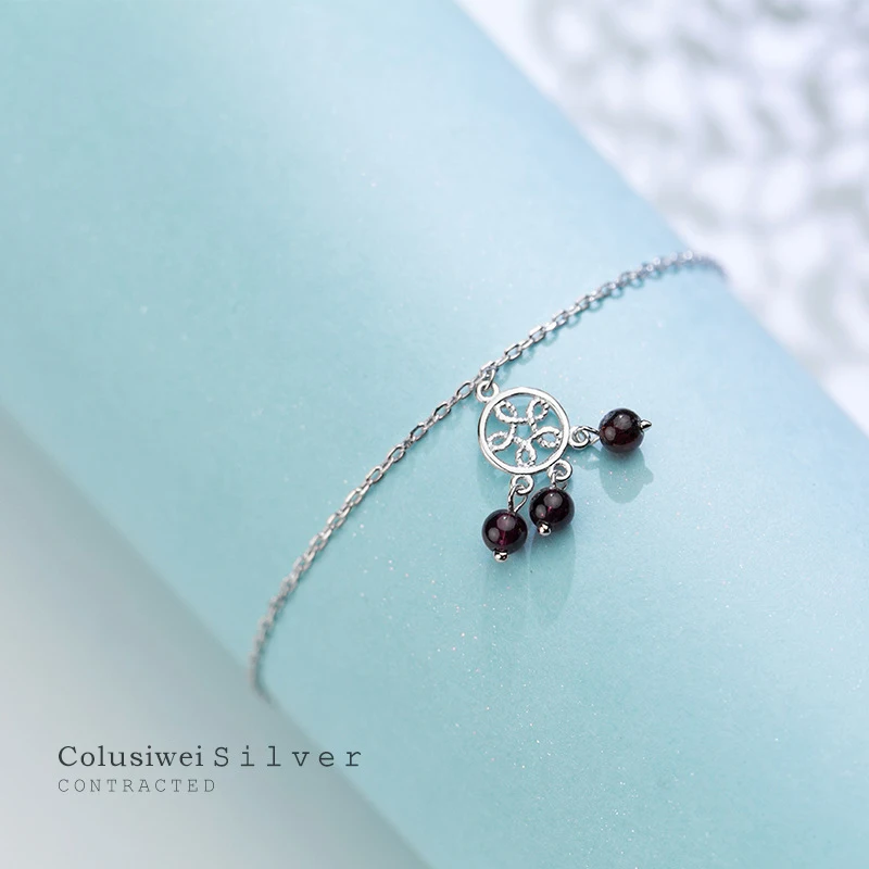 Colusiwei 100% 925 стерлингового серебра модное Ловец снов звено цепи браслеты из