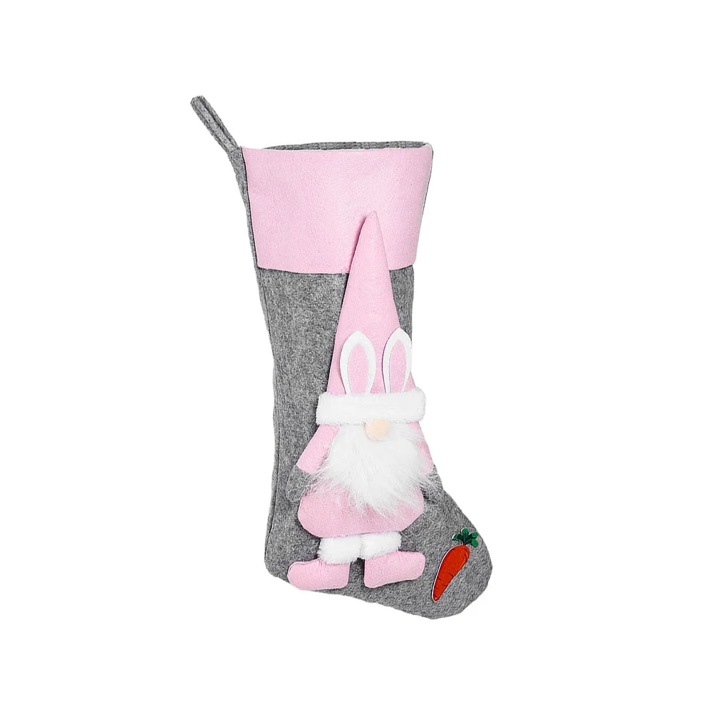 

1pc Gnome Stocking Sock Pendant Easter Gift Bag Hanging Decor Easter Style Decor