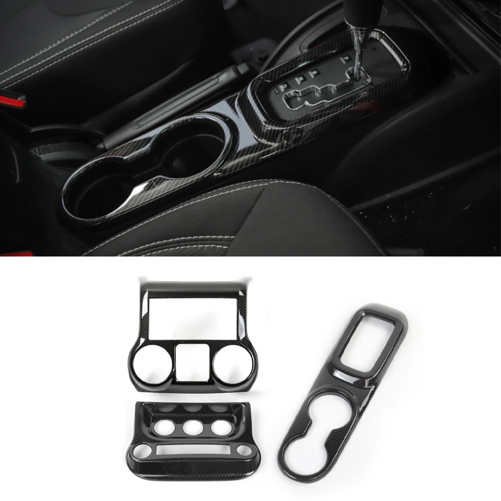 

Панель управления кондиционированием/переключения передач декоративная Обложка отделка наклейка для Jeep JK Wrangler 2011-2017 2/4-дверь ABS автомобиль...