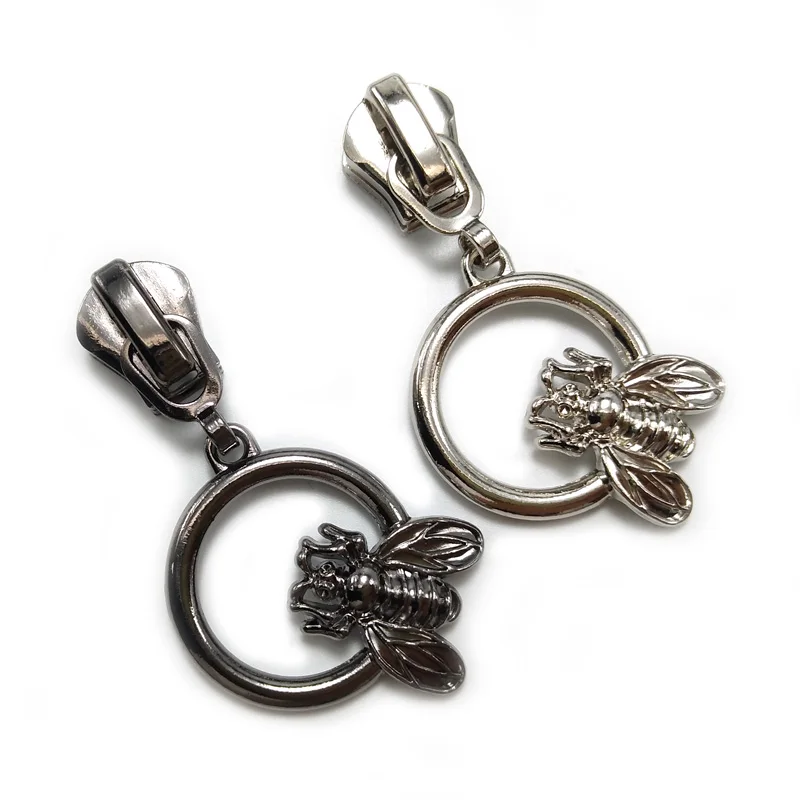 

20pcs/lot, 5# 8# Classic Busy Honeybee Zipper Pull for Metal Nylon Resin Zippers