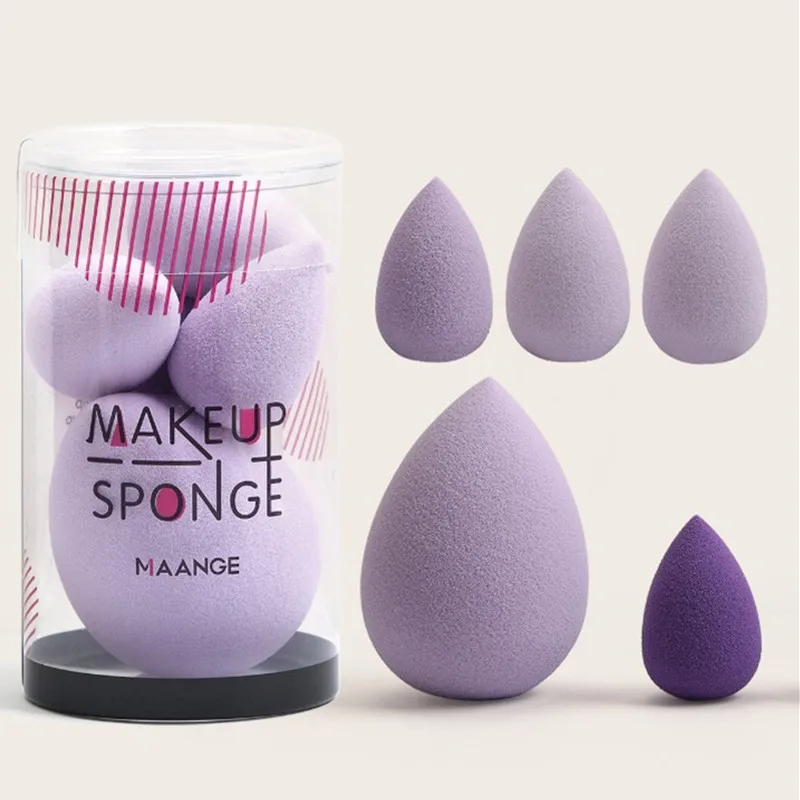 5Pcs Makeup Sponge Set Blender Tools Beauty Cosmetics Puff Face Foundation Blending for Liquid Cream and Powder New |