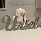 Бесплатная доставка, искусственные буквы, индивидуальный знак, необработанный МДФ, свадебные имена, большие