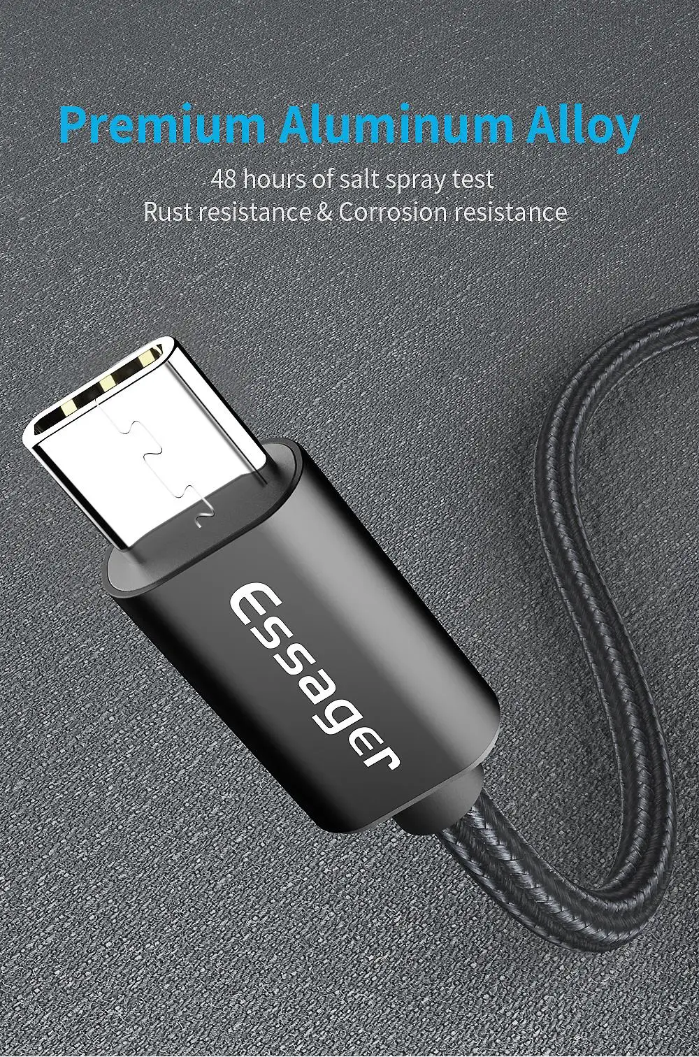 Usb-кабель Essager type-C, 3 А, быстрая зарядка, USB-C, зарядное устройство для Xiaomi Mi 9, 8, samsung S10, S9, Oneplus 7, 6, 6, type-C, USBC, шнур для передачи данных