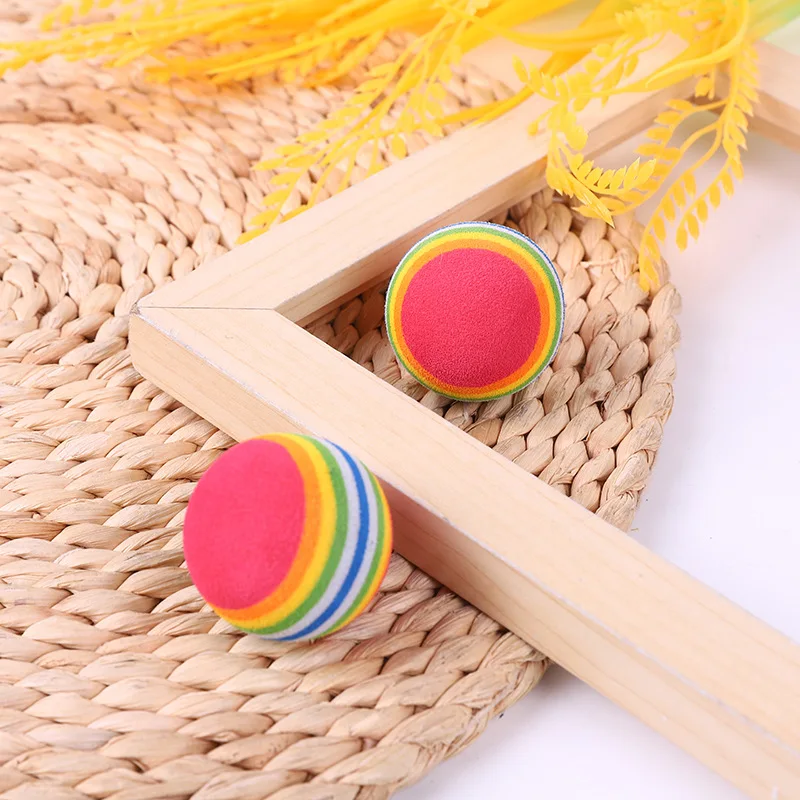 Foam Soft Rainbow Cat Playing Ball Pet Dog Training Bobo Interactive | Дом и сад