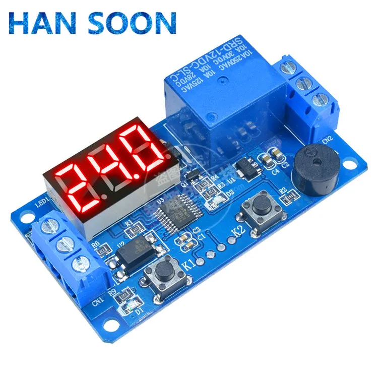 DC 12V LED Digital Time Delay Relay Module Timer Control Switch Trigger Timing Board PLC Automation Car Buzzer | Обустройство дома