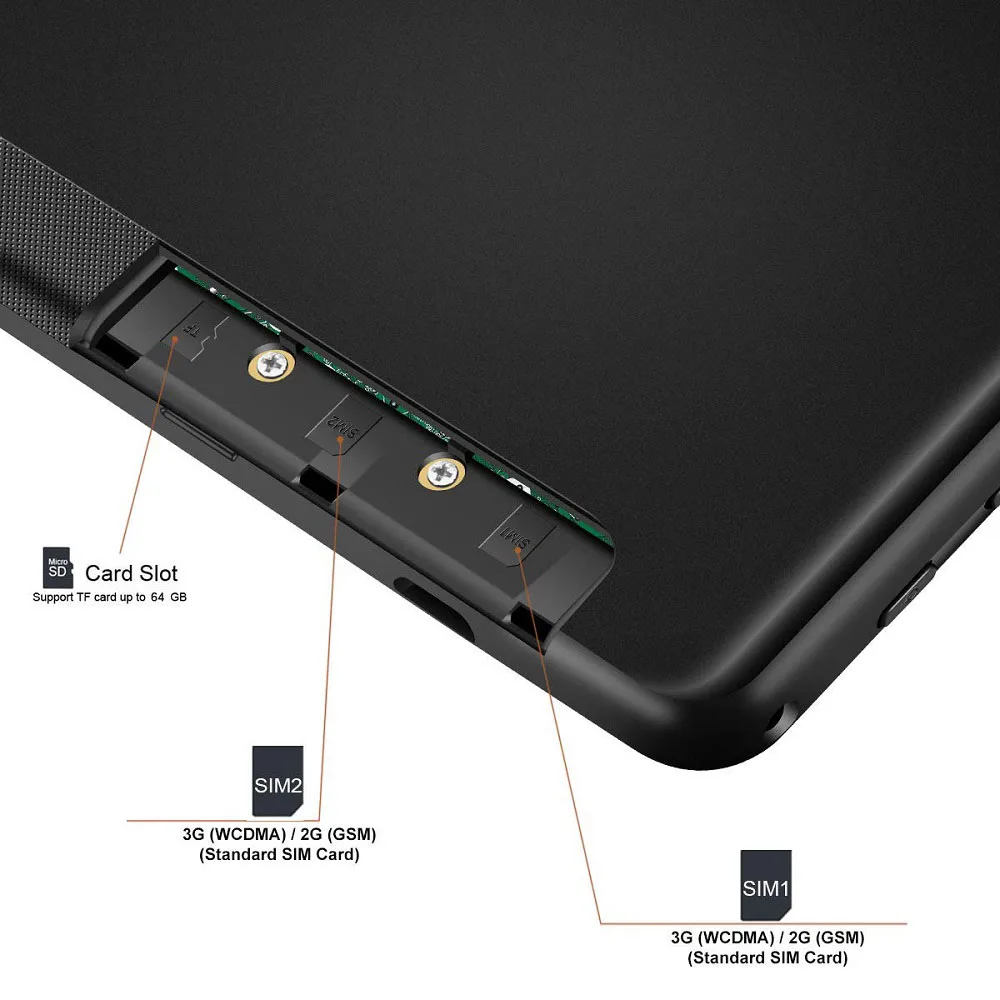 Планшет с 10-дюймовым дисплеем ОЗУ 3 ГБ ПЗУ 2 SIM-карты WiFi GPS Bluetooth 2020 | Компьютеры и