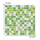 Самоклеящаяся самоклеящаяся Настенная Наклейка EasyKing (25,4*25,4 см) с Зеленой Мозаикой, легко обрезаемая и приклеиваемая настенная плитка, кухонная наклейка