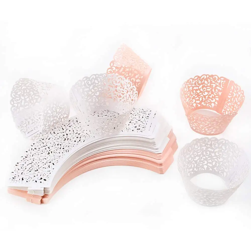 100 искусственная Лазерная подставка для выпечки держатели маффинов подставки