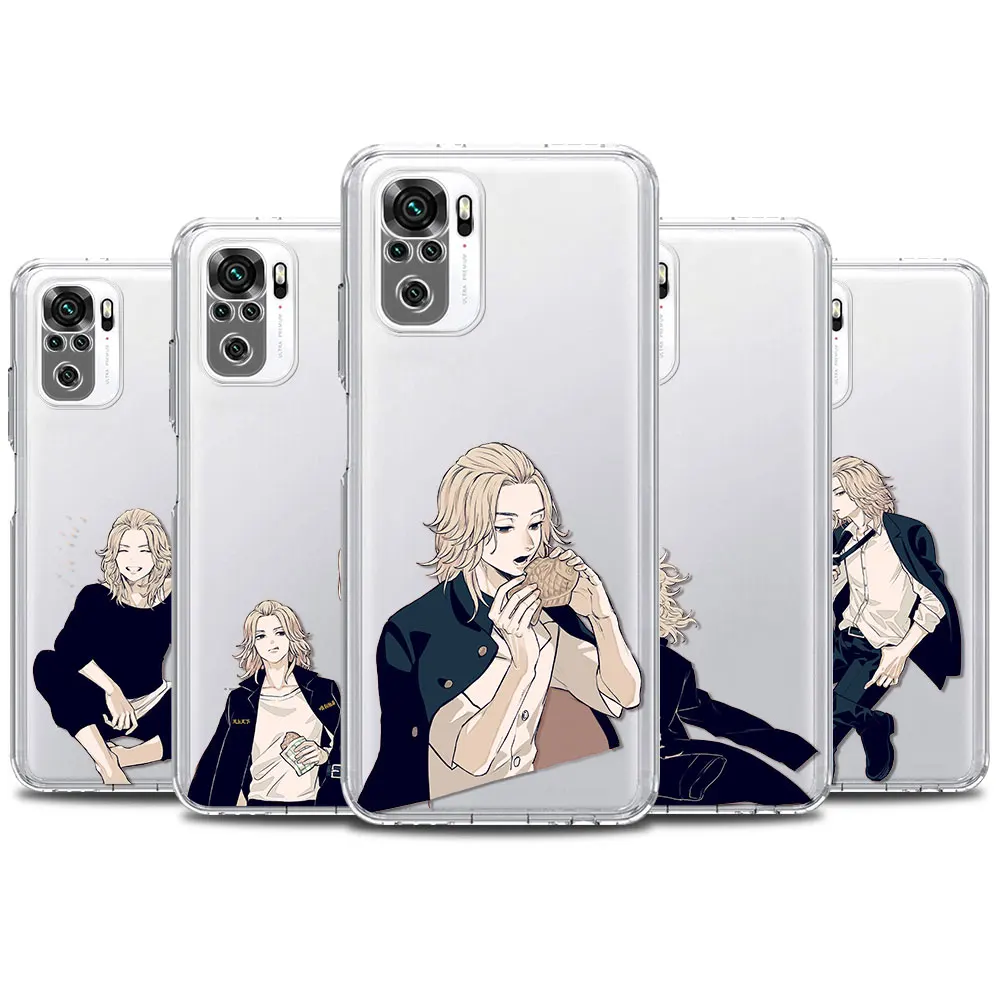 

Phone Case For Redmi Note 10 9S 9 4G 9T 8 Pro 7 Clear TPU Redmi 9 9A 9C 8A 7A K30 K40 for Back Cover Casing Tokyo Revengers Bag