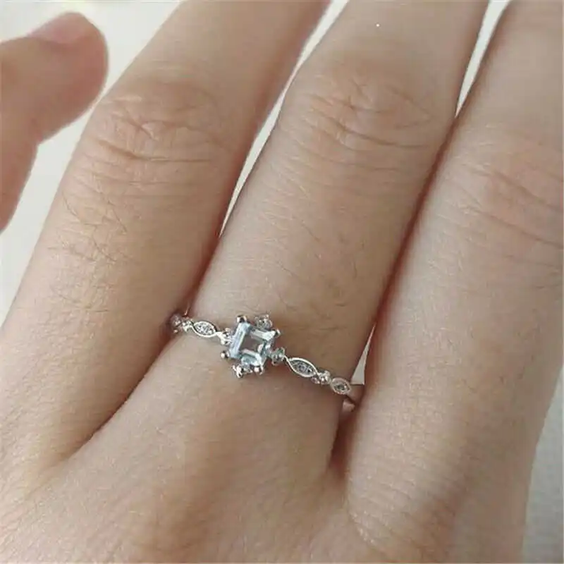 

Трендовое тонкое кольцо для женщин, обручальное бесконечное ювелирное изделие Sz 6-10