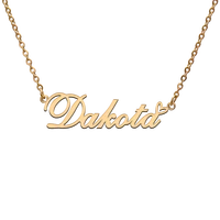 god with love heart personalized character necklace with name dakota for best friend jewelry gift
