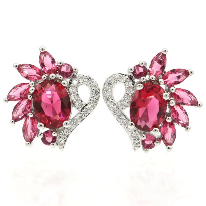 17x16 мм нежный четкий вырез создан розовый турмалин Танзанит CZ Женская одежда на
