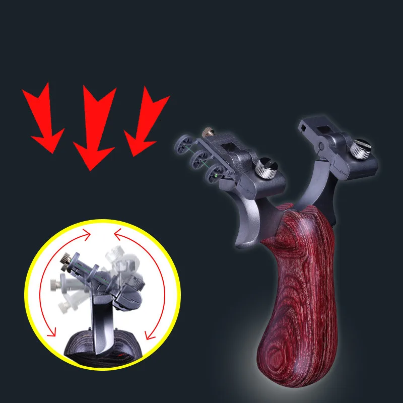 Рогатка для спорта на открытом воздухе плоская кожаная рама Высокая точность