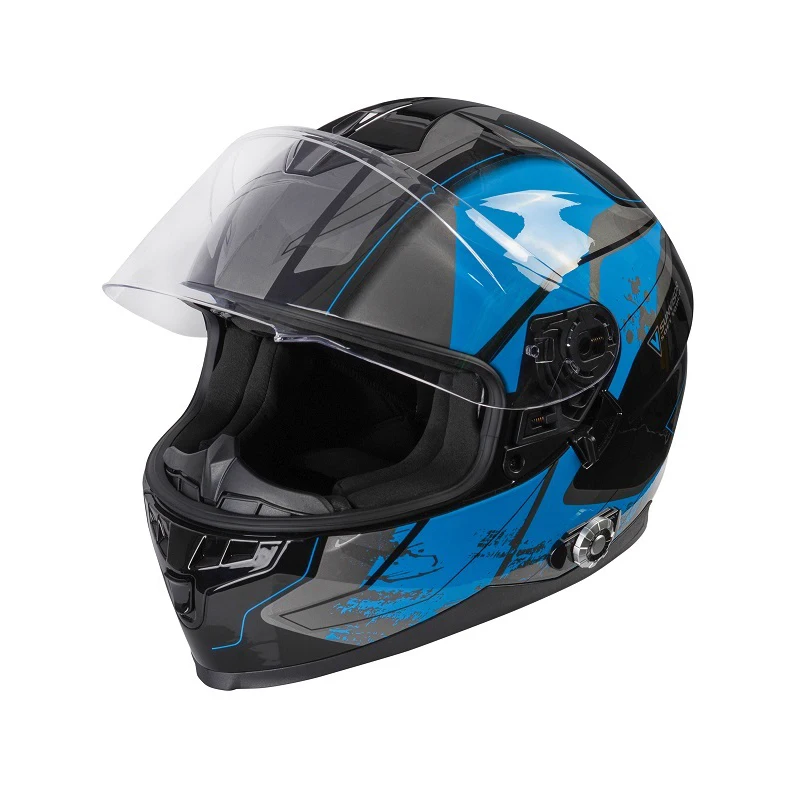 Новинка умный мотоциклетный Bluetooth шлем встроенный в Полулицо FM поддержка 6