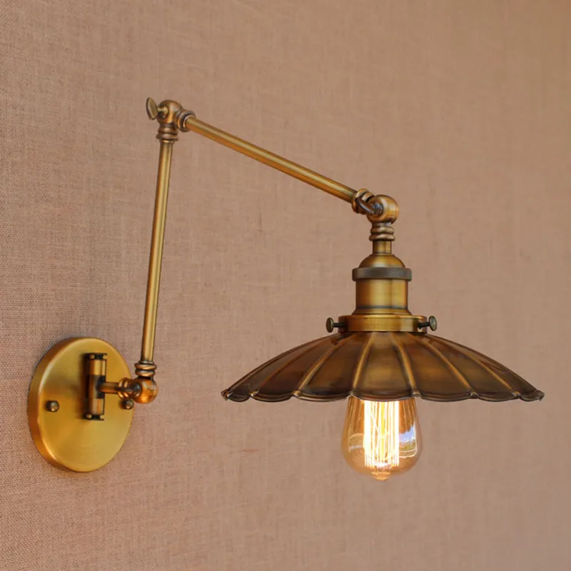 RH деревенский латунный настенный светильник в стиле лофт промышленный Бронзовый