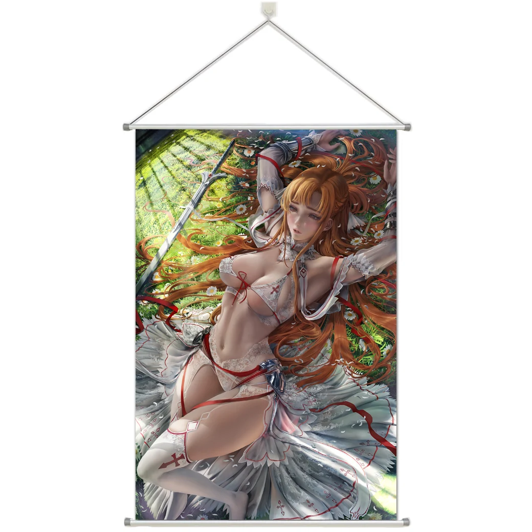 

Anime SAO Sword Art Online asuna aliczation Prsonalize Customer Made Alloy Fabric Wall Poster Scroll 60x90cm 24x36inches