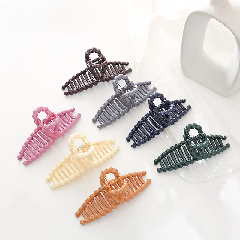 

Geometric Barrettes Ponytail Clip Large Size Hair Clamps Crab Simple Cross Hairpins Glossy Hair Claws Candy Color Hair Clip