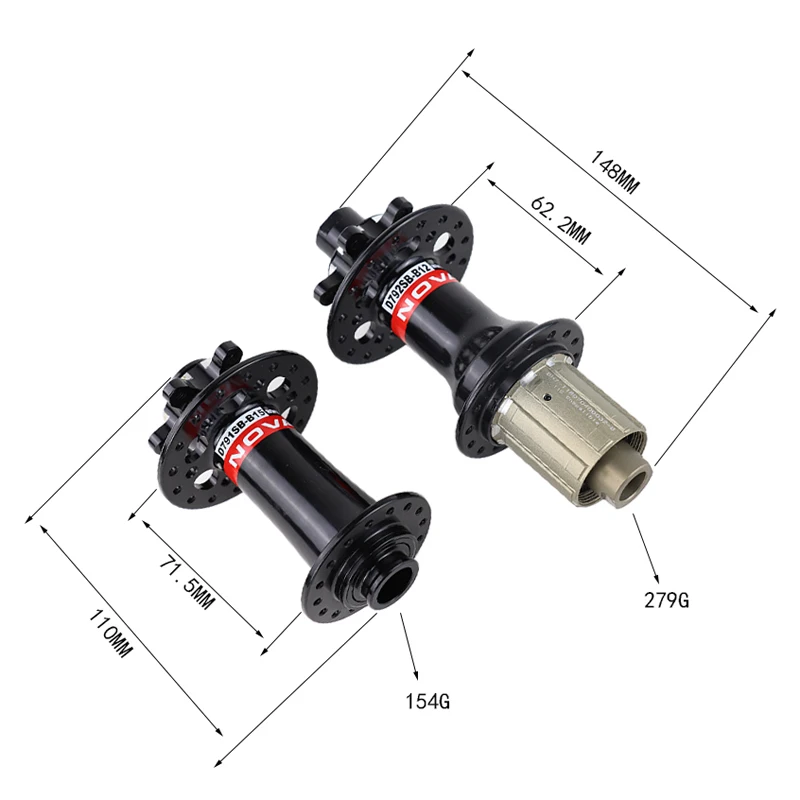 

Novatec D791SB-B15 D792SB-B12 Hubs J-Hook 791 792 Mountain Bike Disc Brake Hub Front 110mm Rear 148mm SHN 9s 10s 11s XD 12 Speed