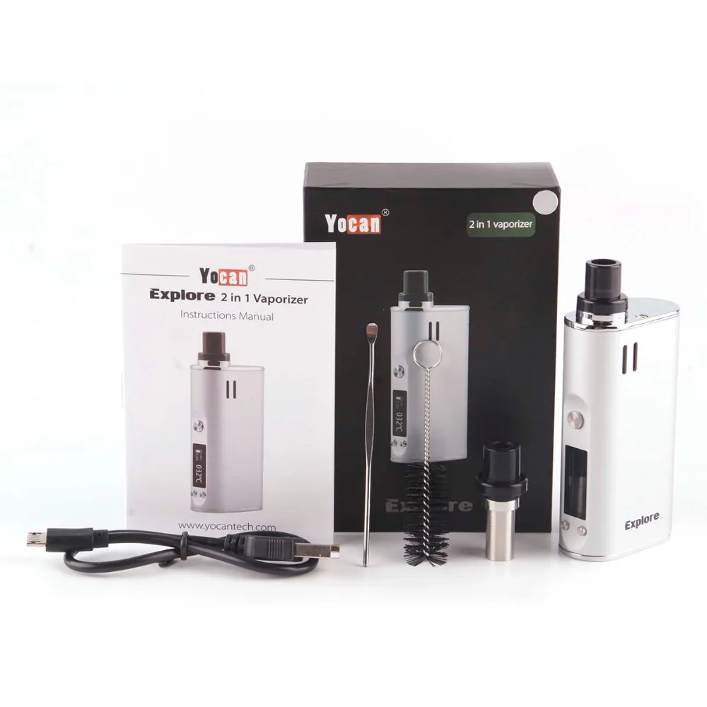 Исследуйте 2 в 1 испаритель мод комплект для воска и сухой травы 2600Mah травяные