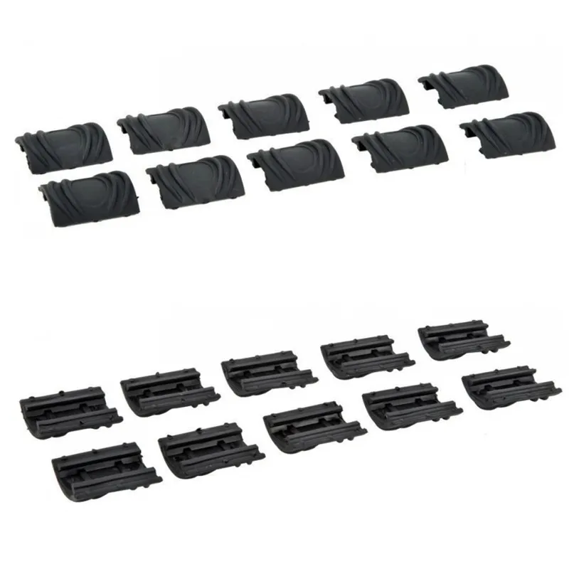 

NEW 10pcs Set Rubber Tactical Picatinny Hand Guard Quad Rail Covers Rubber Weaver Rail Covers