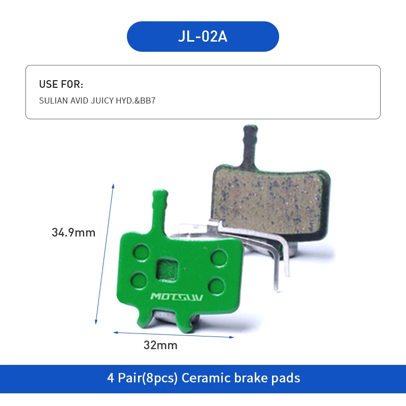 4 Pairs/8 Pcs MTB Bicycle Hydraulic Disc Ceramics Brake Pads For SHIMANO SRAM AVID HAYES Magura Cycling Bike Part Accessories | Спорт и