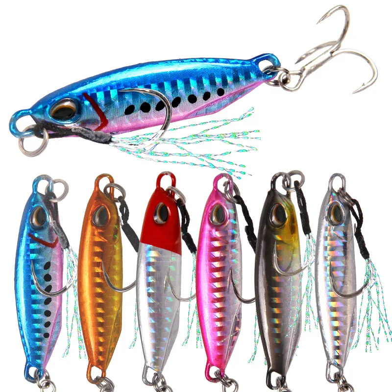 Короткая приманка для рыбалки Lua железная пластина свинцовая с блестками