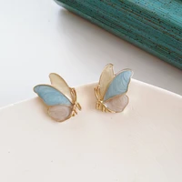 fashion butterfly shape beautiful stud earrings personalized girl street photo with jewelry gold plated animal stud earrings