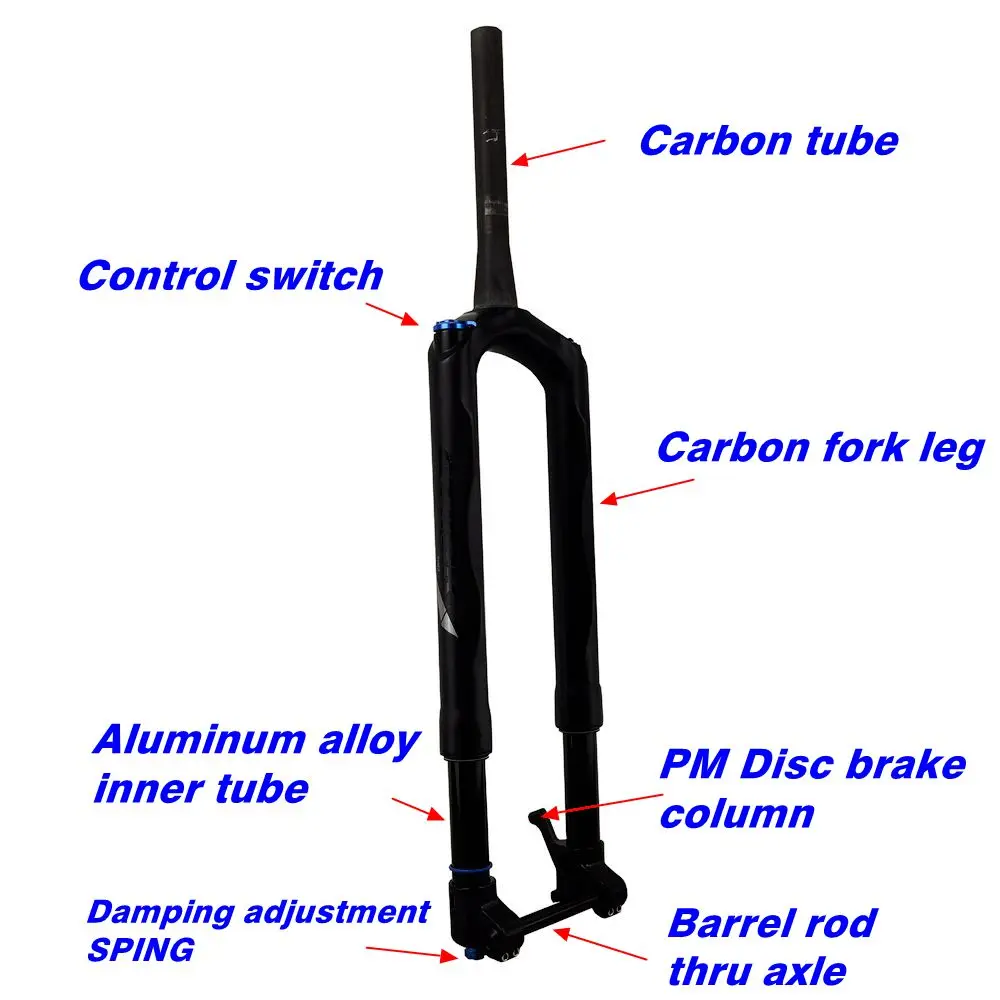 PASAK руль для велосипеда углеродный вилка MTB горный велосипед воздуха в шинах 27 5 29