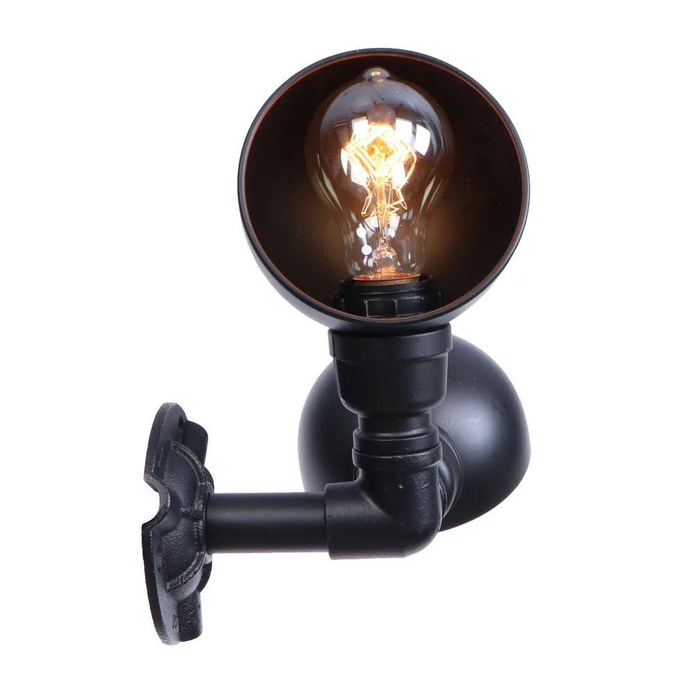 Винтажный двойной светодиодный настенный выключатель для воды железный