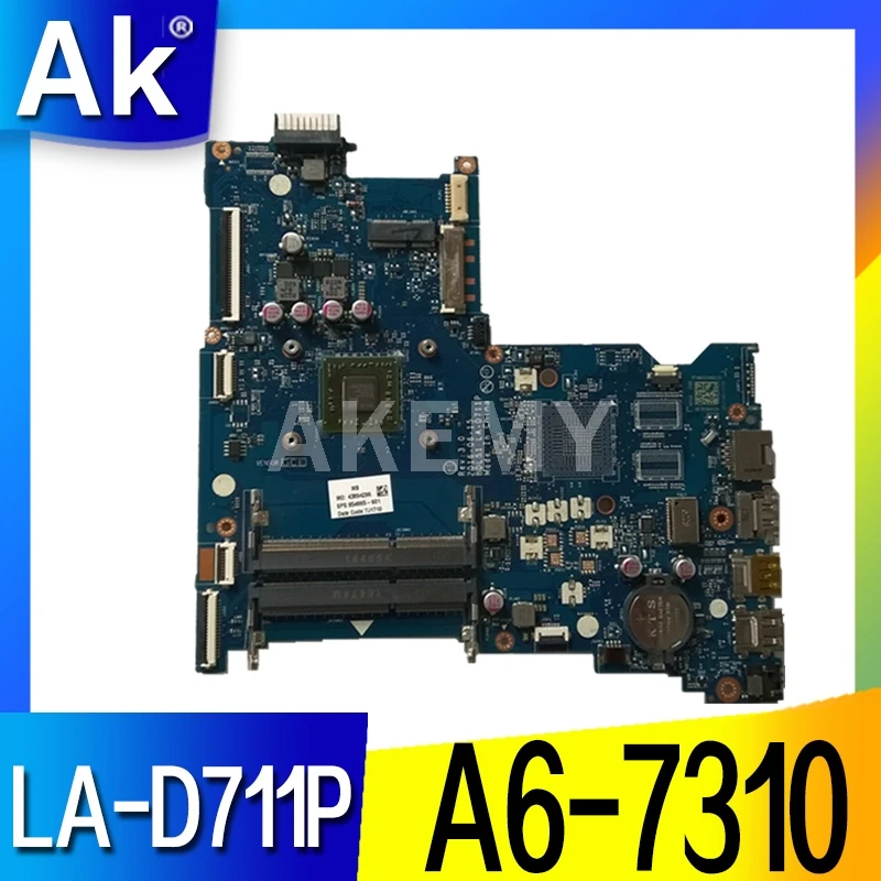 Для HP 15 BA серии Материнская плата для ноутбука с A6 7310 CPU 854965 601 BDL51 LA D711P REV: 3 0