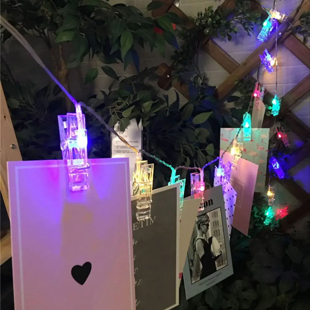 1,5 M 2M 3M USB кабель с фото клип держатель светодиодный гирлянды для рождественских Год Вечерние Свадебные украшения дома гирляндой