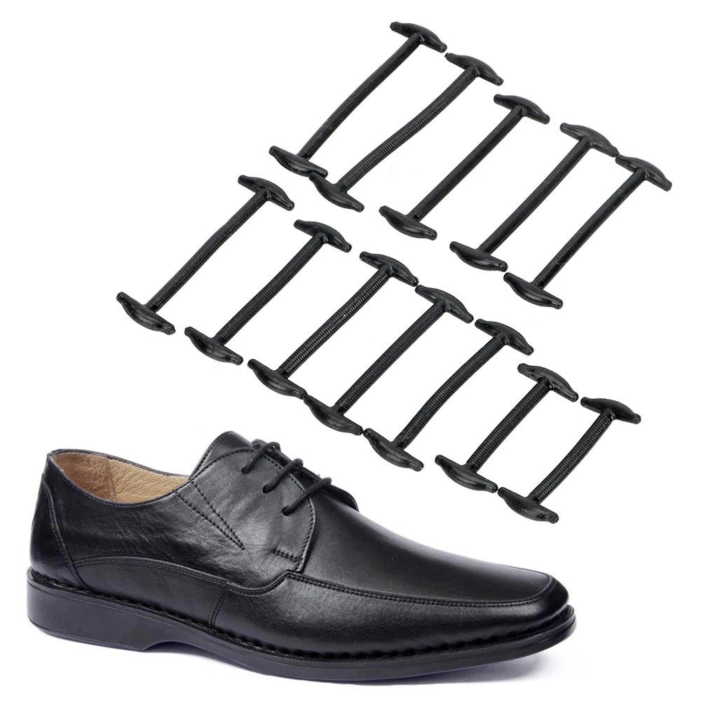 

Leather Shoes Elastic Silicone Shoe Lace Multifunctional Elastic Shoe String 12Pcs/Set Lazy silicone laces Fashion