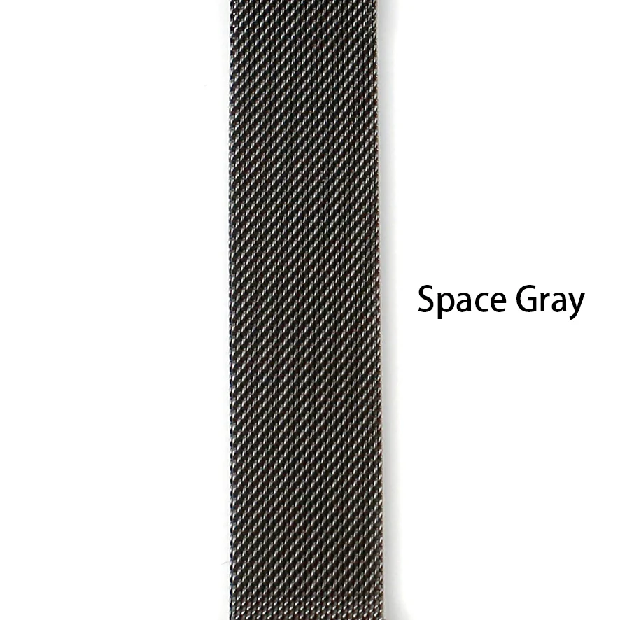 Space Gray DIMU Миланский Браслет, Браслет для наручных часов Apple Watch, версии 5/4/3/2/1 38 мм 42 мм Нержавеющая сталь ремешок для наручных часов iWatch, 40 мм, длина-44 мм, ремешок для часов - Цвет ремешка: Space Gray