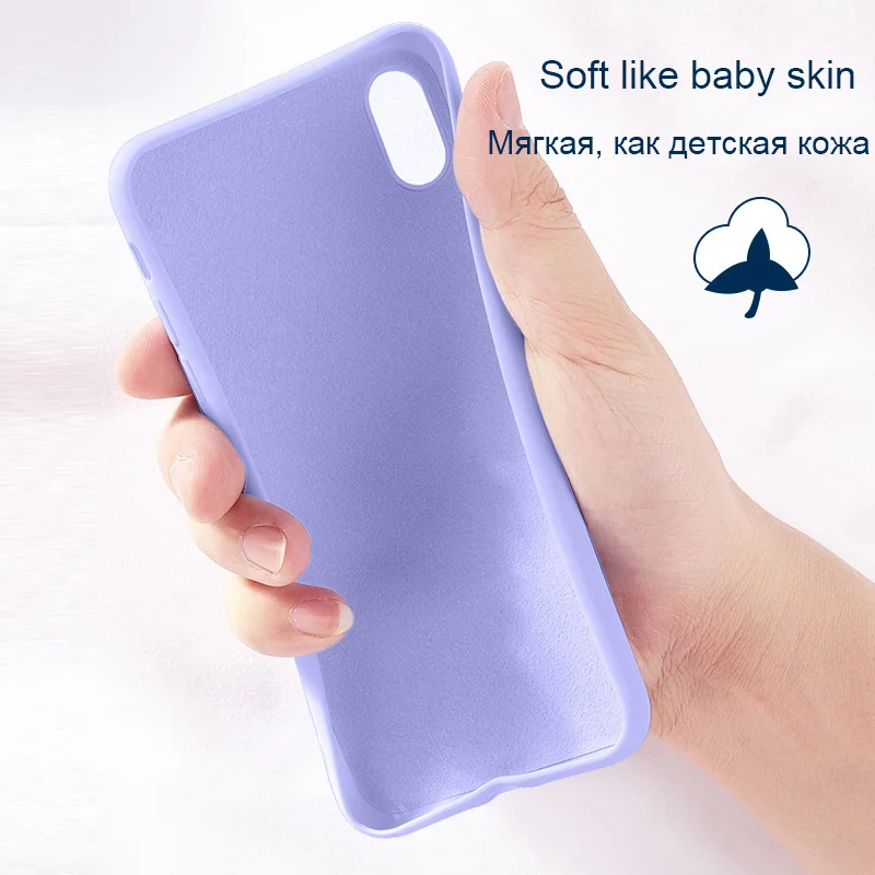 Роскошный чехол из жидкого силикона для iPhone 11 Pro Max XS XR X 6 S 7 8 Plus 7Plus мягкая задняя
