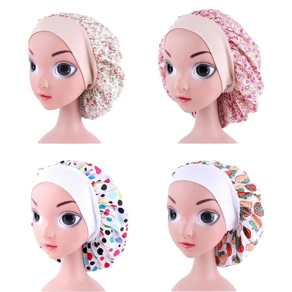 Мусульманская шапка для сна девушек широкая хлопковый цветочный тюрбан шапочка