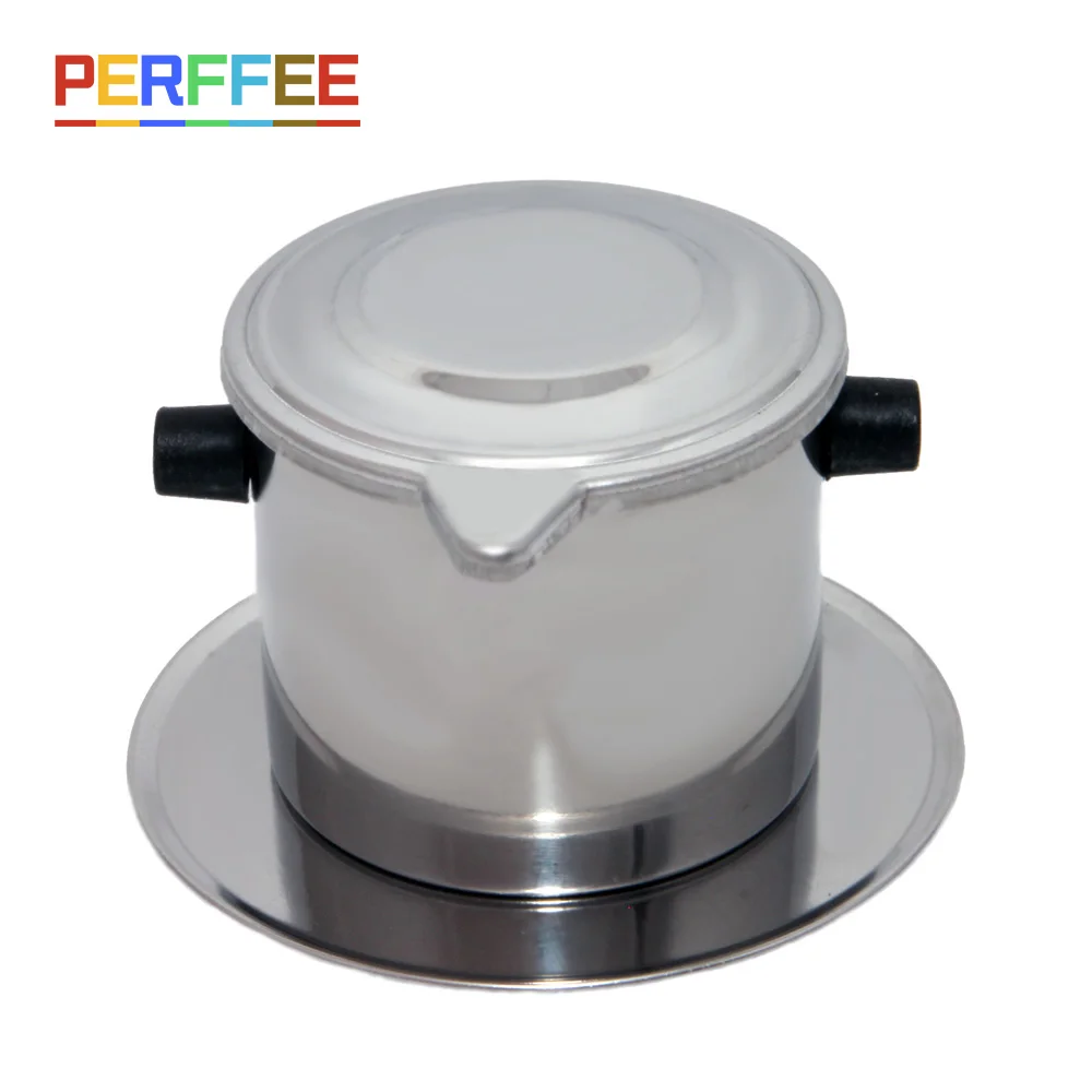 

Vietnamese Coffee Maker Phin Pot Drip Coffee Filter Cup Stainless Steel Traditional Vietnam Coffee Brewing Tool for Office, Home
