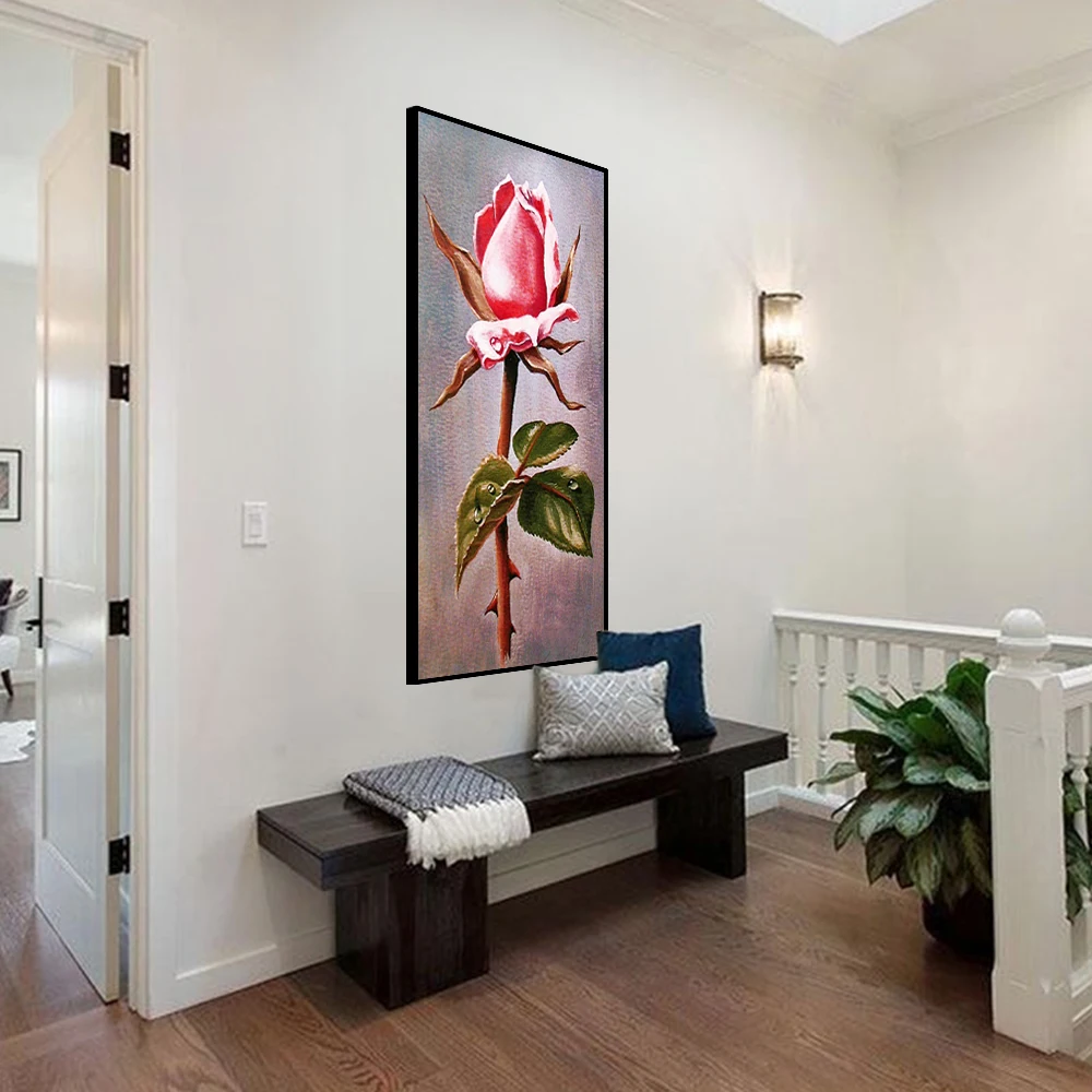 Laeacoo постер с розовой розой декор для интерьера холст домашний украшение