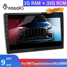 Podofo 2 Din Android Car Radio Car Multimedia Player 2din Autoradio Double DIN For Volkswagen Nissan toyota Kia Universal Stereo