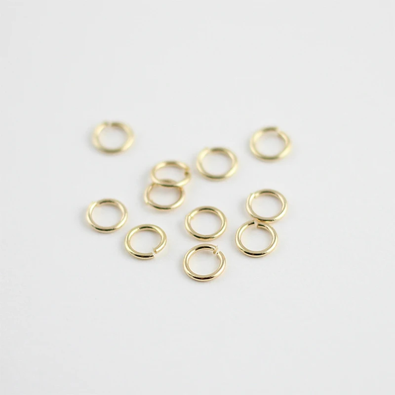 Латунные круглые серьги с покрытием из настоящего серебра 20 шт. 0 7*5 мм цвет золото
