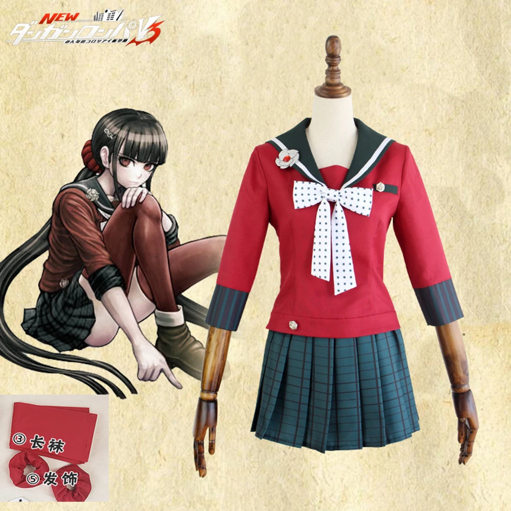 Danganronpa Dangan Ronpa V3 Killing Harmony Harukawa Maki школьная форма косплей костюм и парики