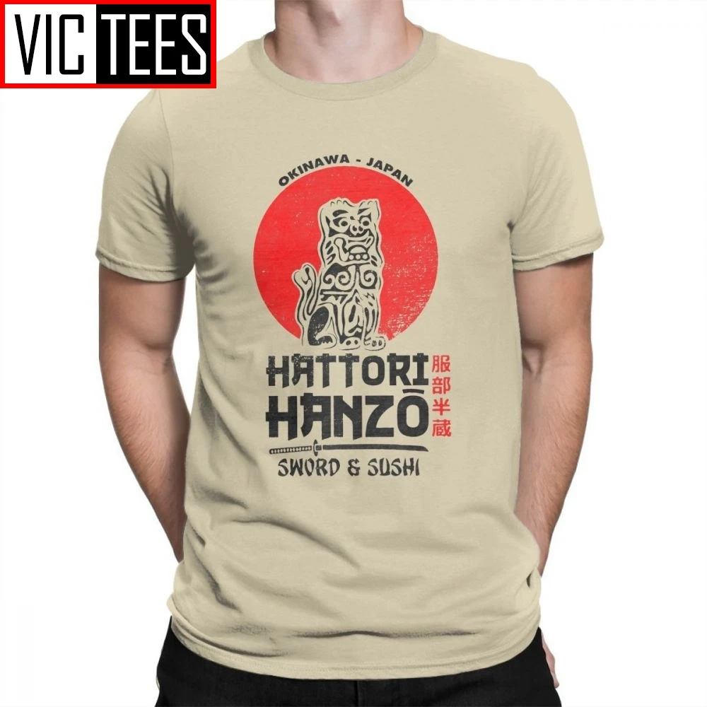 Футболка hattors Hanzo Warrior Мужская с круглым вырезом забавная тенниска из 100% хлопка